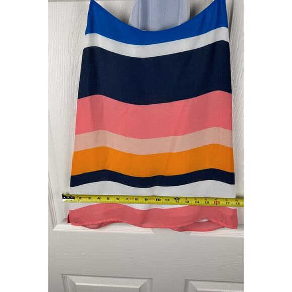 Ann Taylor LOFT Colorblock Racerback Fluid Cami, Multi Colored, Size XS, 48-004 - Picture 7 of 16